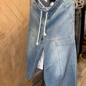 Women’s Light Blue Jean Joggers